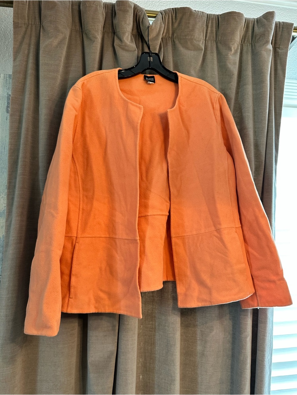 Eileen Fisher Open-Front Orange Jacket